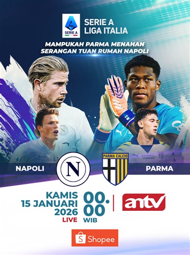 Napoli vs Parma: Live Streaming Pertandingan Serie A