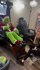 The grinch has booked up his day at Aella! 💚 What about you? | Aella Salon & Day Spa