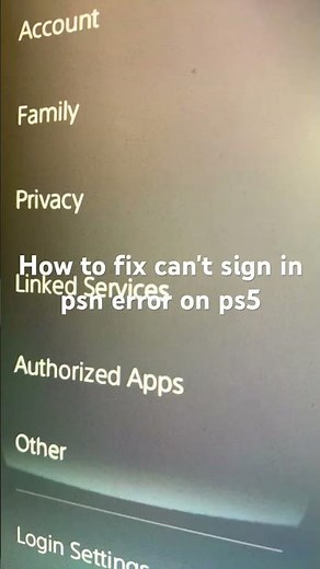 How to fix can't sign in psn error on ps5