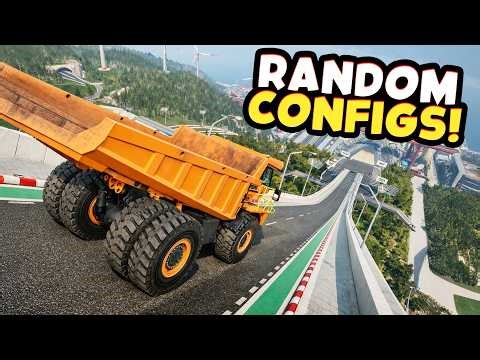 Which Randomly Generated Car Config Can Fly The Furthest On Car Jump Arena? PART 15 - BeamNG Drive