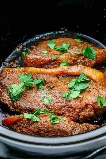 Crock Pot Pork Steaks
