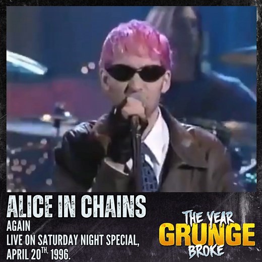 ALICE IN CHAINS - Again - Live on Saturday Night Special, on April 20th 1996. Again was the third single from the band's self-titled third full-length album, which was released on this day, November 7th, 1995. | The YEAR Grunge BROKE