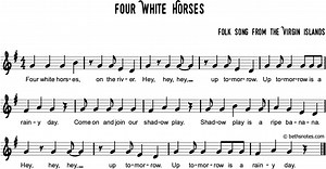 Four White Horses Beth's Notes Songs   Resources