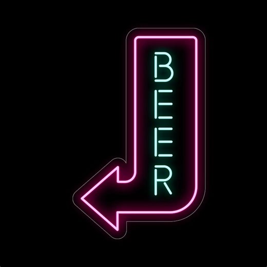 LED Beer Arrow Sign, Bar Wall Light, Pub Decor Neon Style, Home Bar Lighting, Garage Decor, Gift Idea for Men - Etsy