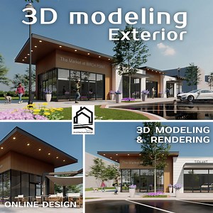 Architectural 3D Exterior Modeling, Realistic House Rendering, Facade Visualization Online - Etsy