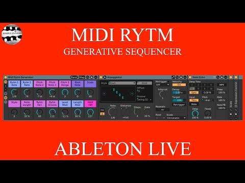 Ableton Live 12 - MIDI Rhythm Effect Rack for Generative Sequences or Music