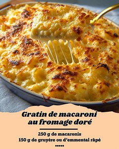 **🧀🍝 Gratin de macaroni au fromage doré** Fondant, crémeux et gratiné à la perfection 🤤 Le plat familial par excellence, simple et irrésistible ! *👉 ****La recette est dans le 1er Coʍmеոτaire 💬*** | Cuisine de julia