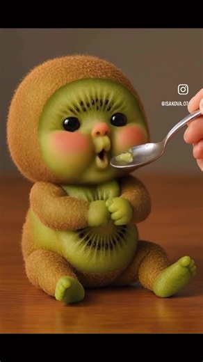 fruit ￼kiwi bite fruit￼ cute😍 #ai #shortvideo #trending #viral #explore
