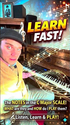 How do I PLAY the C Major SCALE on the Piano? Is it the WHITE Notes only?