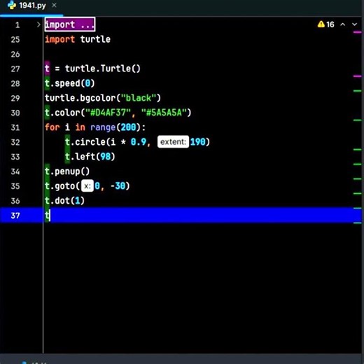 Python Turtle Tutorial #animals #animation #python #shorts