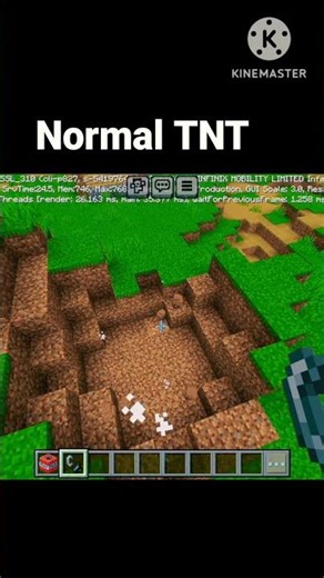 Normal TNT 🧨 vs GOD TNT 💥 | Minecraft Destruction 😱 #shorts