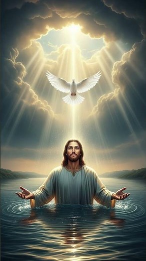 The baptism of Jesus, the moment when heaven opened.