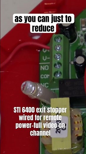 STI 6400 exit stopper wired for external(remote) power-sneak peek #alarm #security #dooralarm