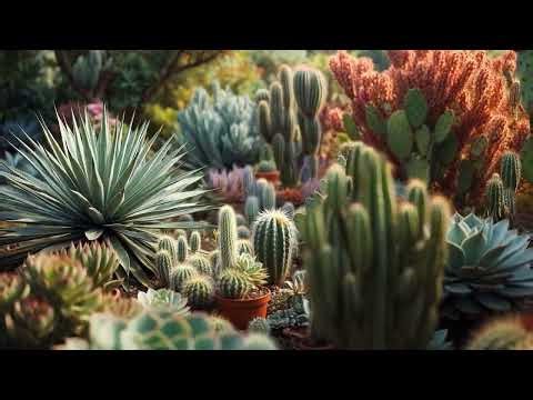 Healing Garden 🌿 Succulents, Cactus & Growing Vegetables | Relaxing Nature Video