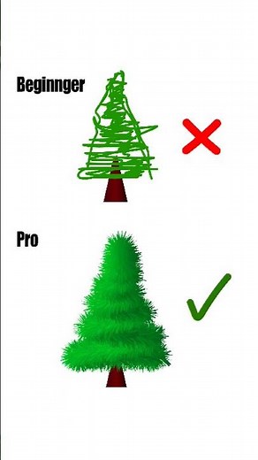 Beginner vs Pro: Realistic Pine Tree Design in Illustrator | Christmas Tree Tutorial