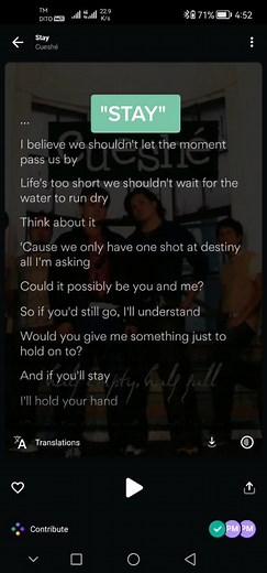 Cueshe Stay Lyrics - Full Song with Meaning