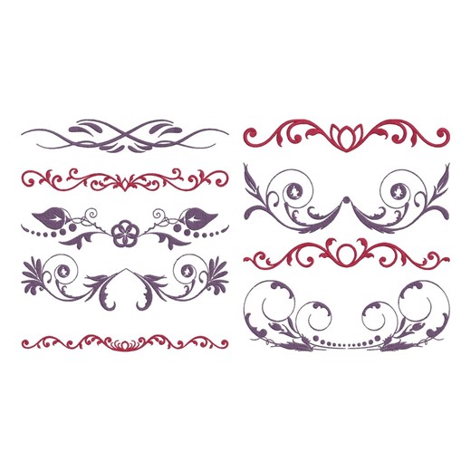Decorative Swirl Embroidery Design, Ornamental Flourish Divider Machine Embroidery File, 9 Design, 9 Size, Instant Download - Etsy