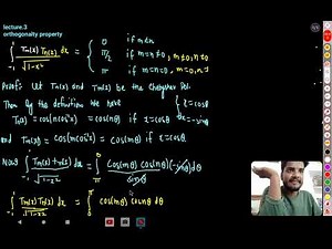 Orthogonal Property "Chebyshev polynomials" ( Special function) Lecture 3 M.sc second semeste.