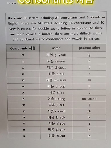 Understanding Korean Consonants in Language Learning