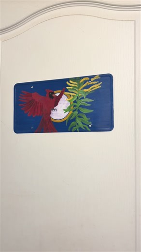 Kentucky became a state on June 1, 1792 and this license plate art represents two of its iconic symbols. The North American Cardinal, Kentucky’s state bird since 1926, and The Goldenrod (Solidago gigantea), Kentucky’s state flower since 1926. Kentucky’s state flag was adopted in 1918 without a design. Years later, in 1928, an art teacher named Jessie Cox finally created the look we know today. 🇺🇸 #all50stateschallenge #licenseplatetok #birdsoftiktok #flowersoftiktok #kentucky