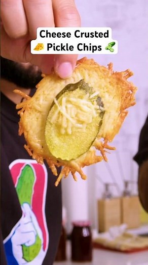 Easy Cheese Crusted Pickle Chips Recipe