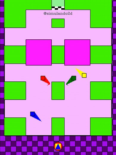 Colorful Square Racing Game - Block Placing & Obstacle Course