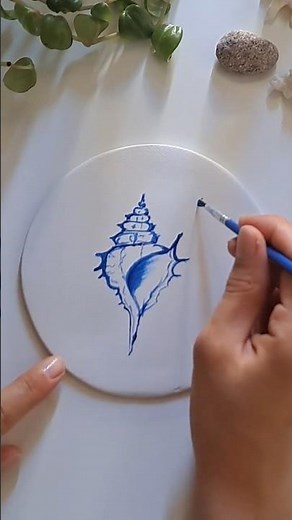 DIY Seashell Coaster 🌊 | Easy Air Dry Clay Craft # #DIYcoaster #seashellart #claycrafts #oceanvibes