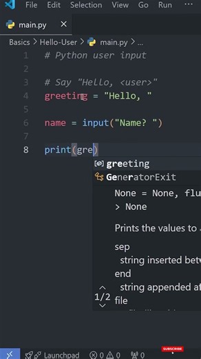 🐍 Python User Input in 60 Seconds! 🤯 Get Started Coding!