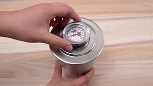 Stainless Steel Ham Press Maker Round Shape Deli Meat Press Cooker with Thermometer for Meat Pork Poultry