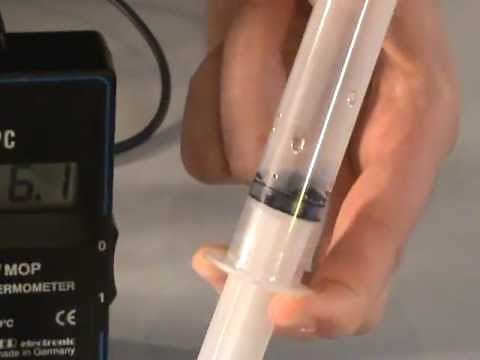 Boiling water at lower air pressure - physics experiment