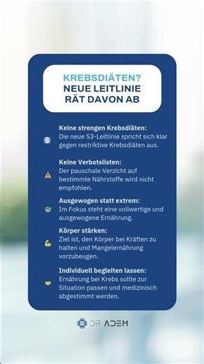 Neue Leitlinie: Krebsdiät