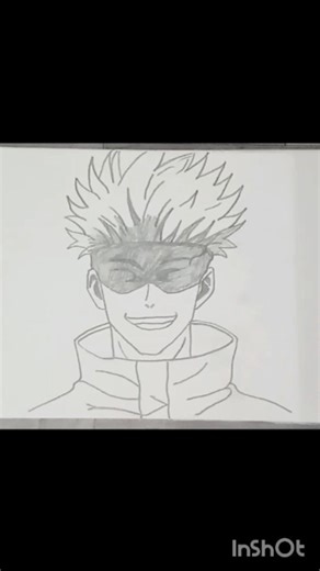 Draw Gojo Face, Eyes & Hair Easily | Anime Drawing for Beginners #shorts