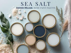 Sea Salt Home Paint Palette, Sherwin Williams 2025 Inspired, Whole House Color Scheme, Trendy Interior Paint Design, Beachy & Coastal Vibes - Etsy