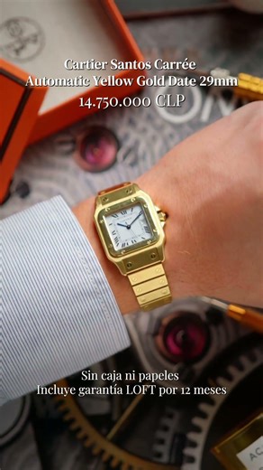 Cartier Santos Carrée Automatic Yellow Gold Date 29mm