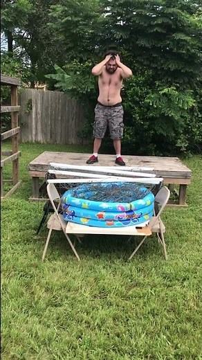 Front flip onto light tubes barbwire pool ( AEW DARBY ALLIN STYLE )