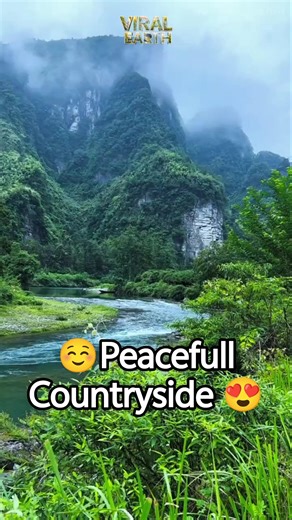 😍Peaceful Village Nature Views |Beautiful Countryside #nature #shorts