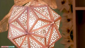 8.8K views · 300 reactions | Want to add a unique lighting fixture to your home? I am going to show you how to take ordinary cardstock and turn it into this amazing paper lamp. Watch as I show you how and get the free SVG file for this on my blog at: https://jennifermaker.com/diy-hanging-lamp/ | JenniferMaker.com | Facebook