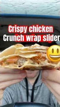 Taco Bell Crispy chicken crunch wrap slider review #shorts #food #review