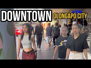 DOWNTOWN OLONGAPO CITY WALKING TOUR PHILIPPINES[4K] Beautiful ladies and friendly local