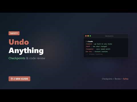 Claude Code — Checkpointing & Code Review: Undo Any AI Mistake