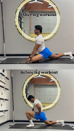 Honey Singh on Instagram: "Leg Mobility to Stay Injury-Free Dynamic stretches → Pre-workout • 30-45 sec each movement Static stretches → Post-workout • Hold 20-30 sec per stretch ✅follow @hsr_fitness7 for more workout tip. #legday #flexibility #mobility #legs #explore"