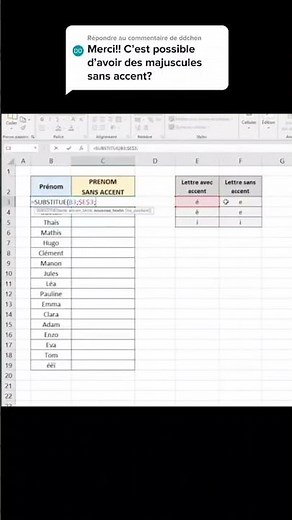 L’astuce secrète pour enlever les accents d’un mot dans Excel 🤫 | Astuce Excel
