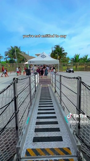 This is what happens if you’re kicked off a cruise ship in the MIDDLE of the ocean! And no, you don’t walk the plank. 😉 Have you ever witness someone getting kicked off or banned from a cruise ship? 🤔💭 #cruising #cruiseship #ship_facts #travel #fyp