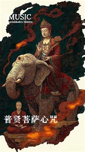 普賢菩薩心咒，大行願力成就不凡 Om Samaya Satvam Hum #shorts #buddha #mantra #shorts