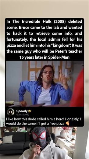 In The Incredible Hulk (2008), Banner was a stealthy pizza boy .... #marvel #marvelcomics #avengers #spiderman #mcu #comics #marvelstudiosand #SpiderMan. #ironman #thor #captainamerica #doctorstrangecosplay | Spoody