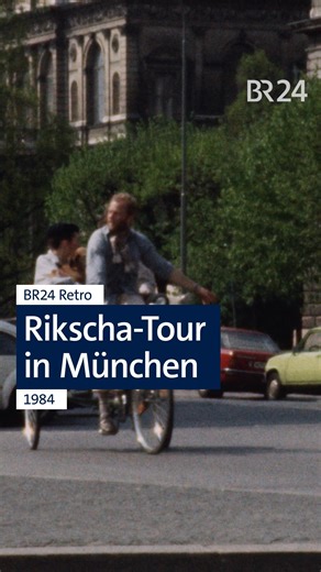 1984 gehört Michael Kemper zu den Rikscha-Pionieren. Mit seinem Gefährt, das er selbst aus Indien mitgebracht hat, kutschiert er seine Fahrgäste umweltfreundlich durch München. #BR24Retro | BR24