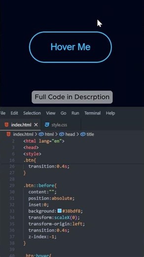 ✨ Simple Neon Button Hover Effect (Pure HTML & CSS)