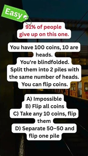 93% get it wrong — even math grads!Can you solve it blindfolded? #shorts #math