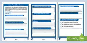 Tutor - Parent Questionnaire