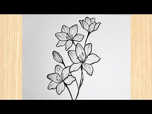 How To Draw Flowers For Beginners || Easy Flower Drawing